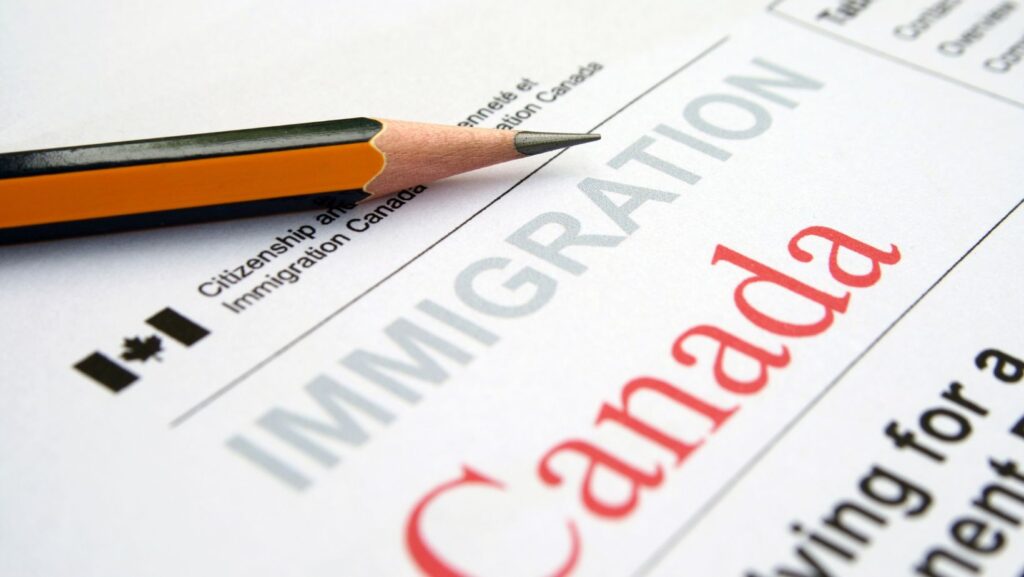 An immigration of Canada form